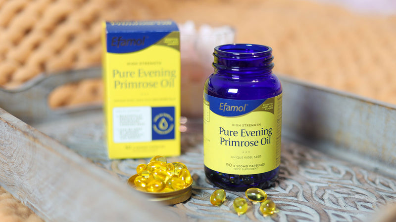 Try Efamol® Pure Evening Primrose Oil for smoother, softer skin