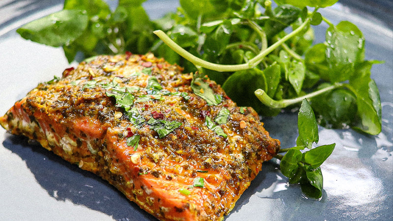 Yellow chermoula salmon recipe