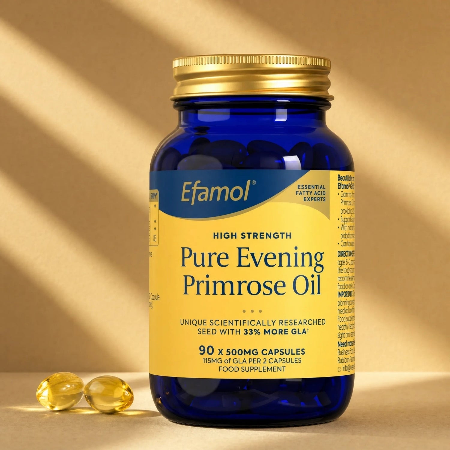 High Strength Pure Evening Primrose Oil Capsules - 45 Day Supply