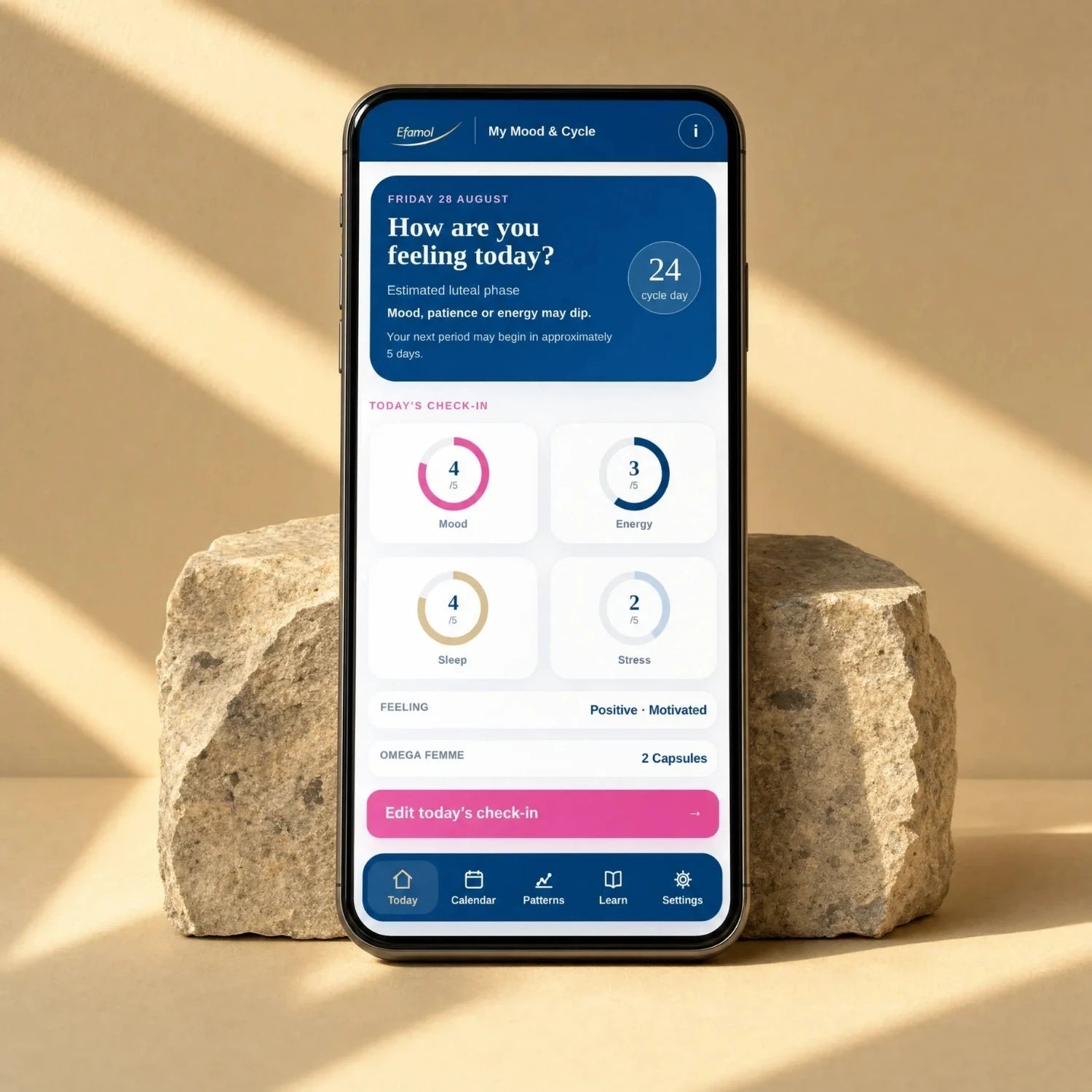 Efamol Mood & Cycle Tracker App
