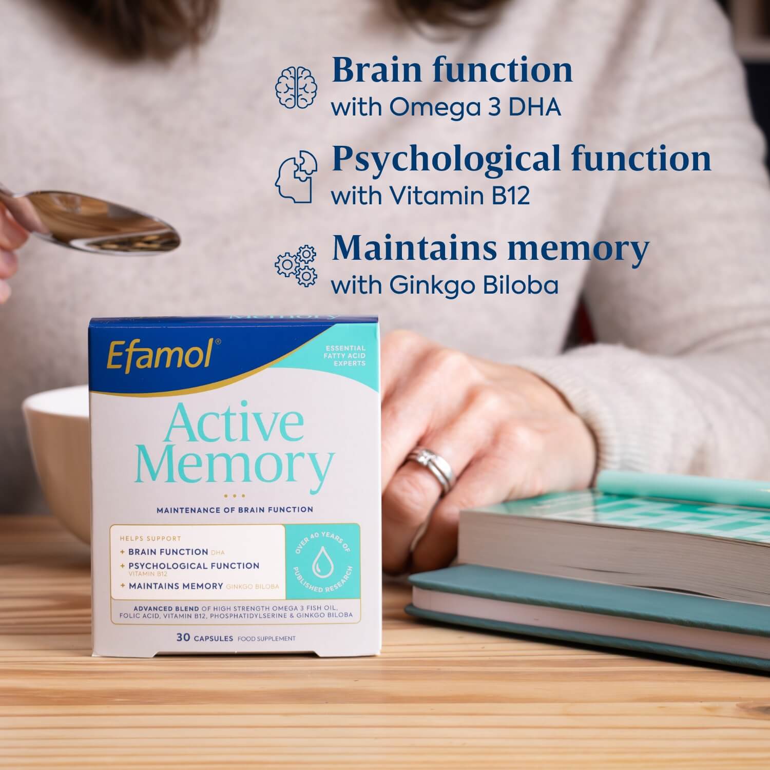 Efamol Active Memoery brain and memory supplement benefits