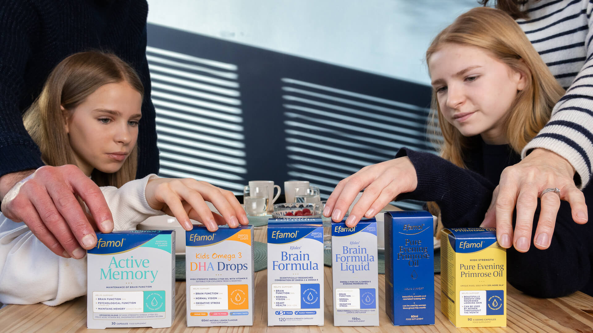Family choosing the right Efamol supplement for them